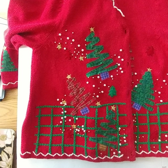 UGLY Christmas sweater button up - Picture 3 of 8